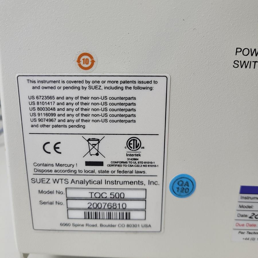 Used GE Sievers 500 RL Toc analyser