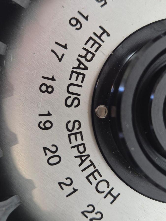 Used Heraeus Sepatech 3743 Centrifuge Rotor