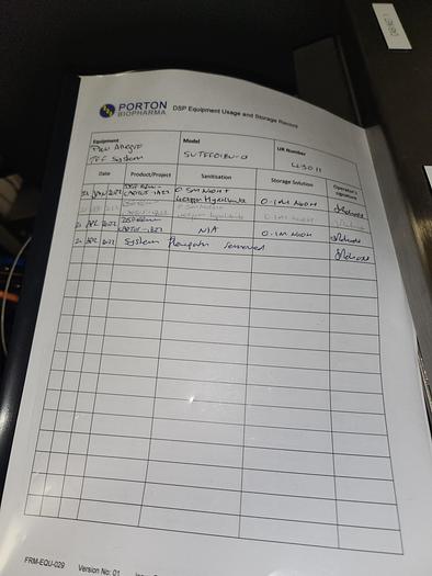 Used Pall Europe Allegro Tangetial Flow Filtration