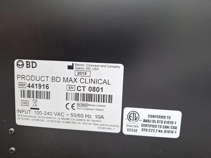 Used BD Max PCR Machine