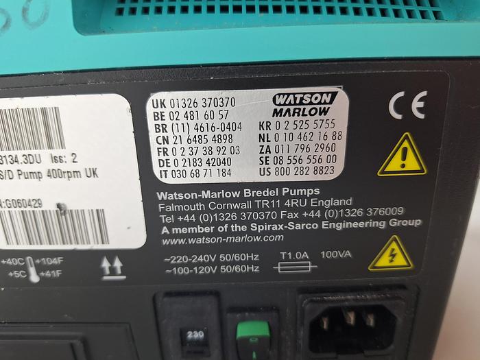 Used Watson Marlow SCIQ 323 Peristaltic Pump