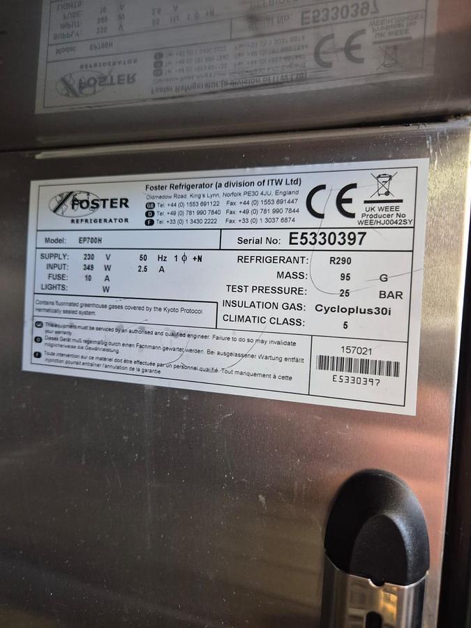Used Foster EcoPro EP700H Pro Cabinet Freezer