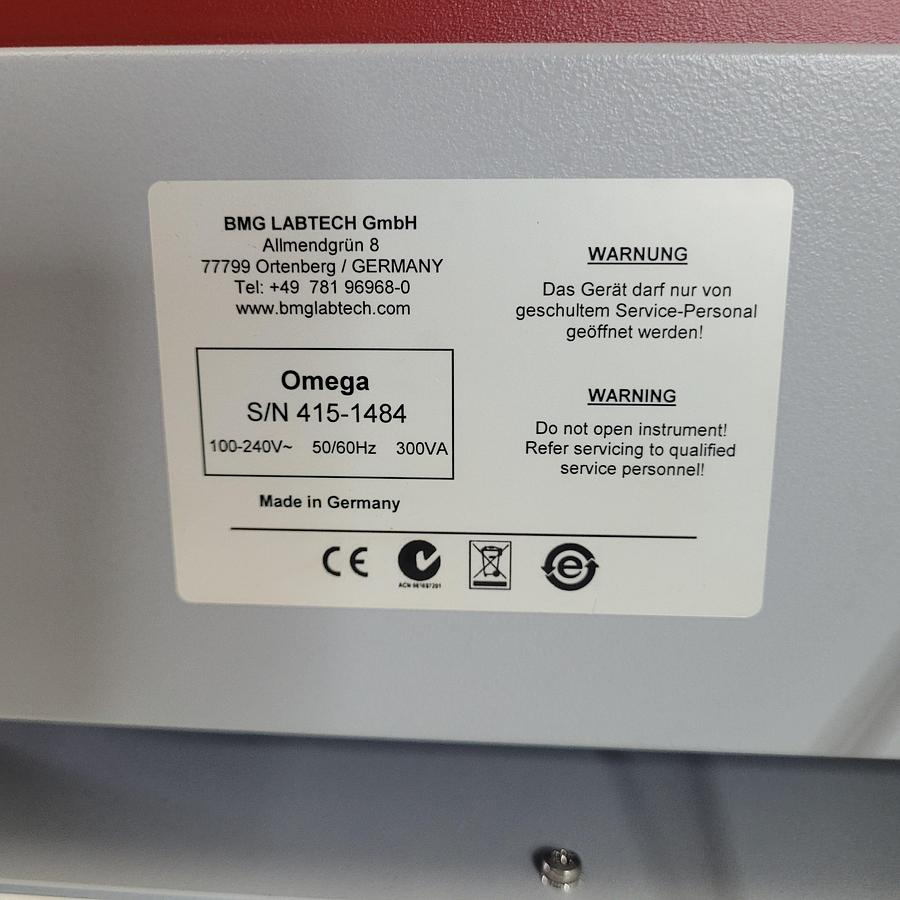 Used BMG Labtec  FLUOstar Omega