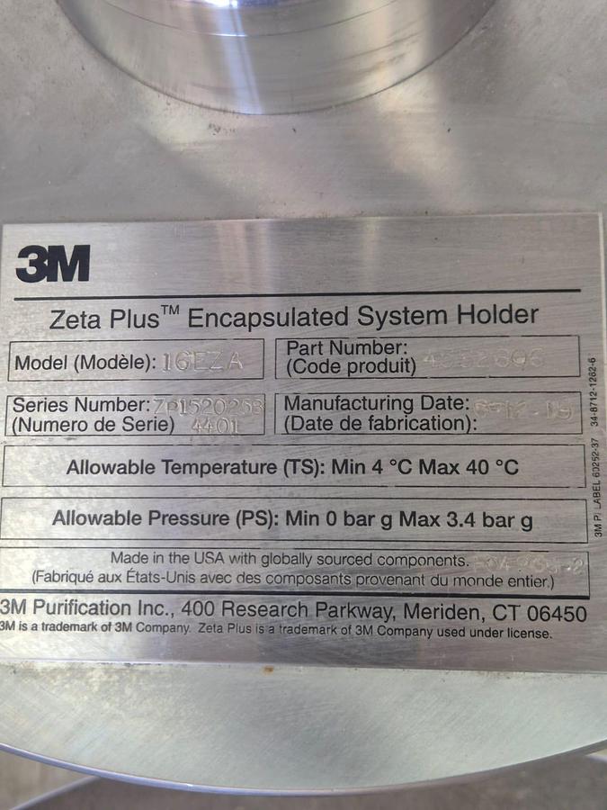Used 3M Zeta Plus 16NZA Encapsulated System