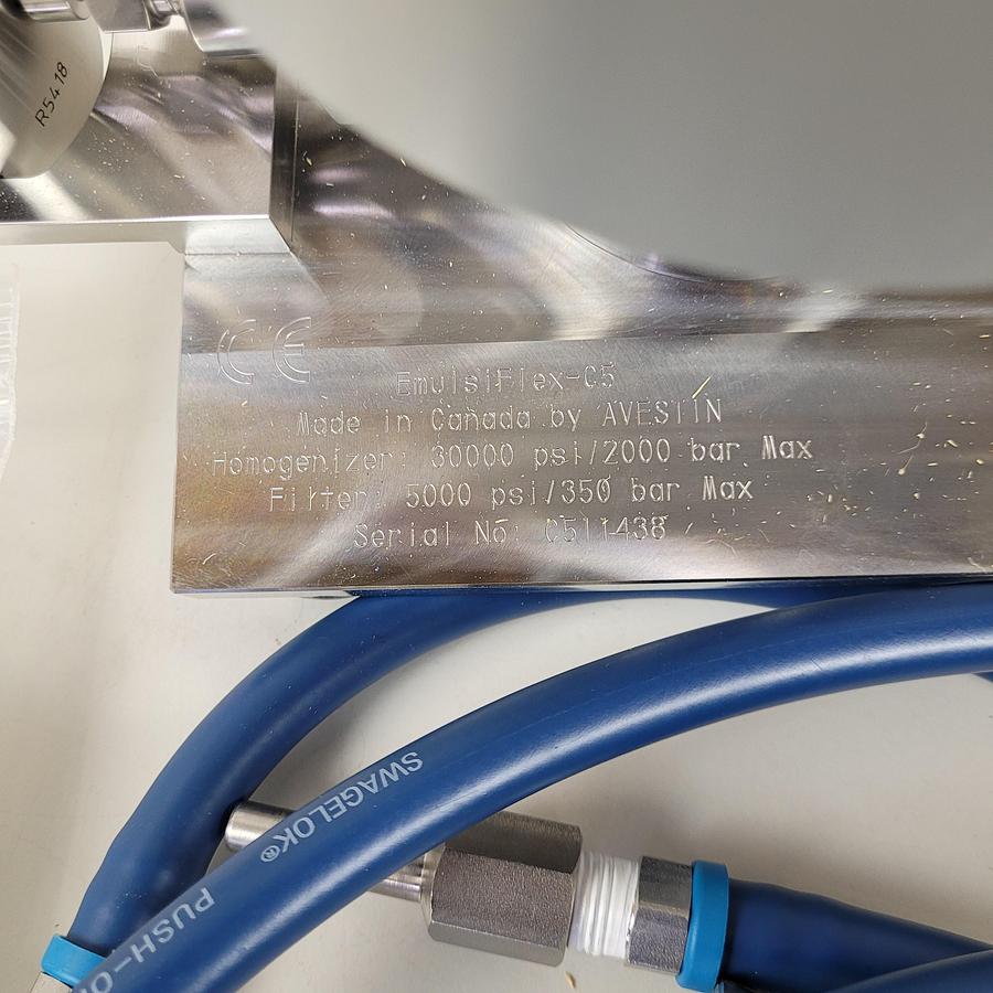 Used Avestin EmulsiFlex-C5 for homogenizer with sealed toolings and spares