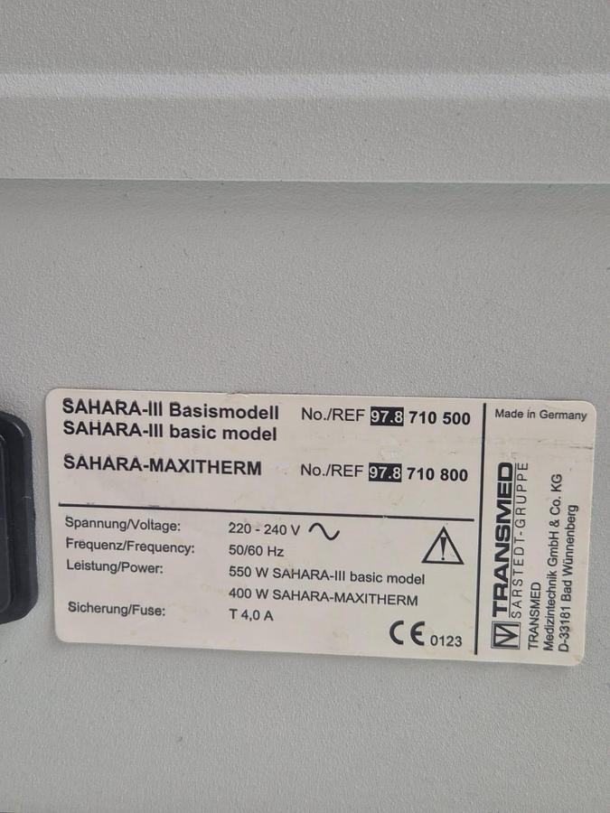 Used Transmed Sahara III Maxitherm Blood Warmer