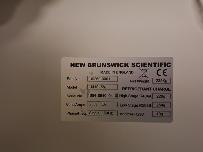 Used New Brunswick U410-86 Ultra Low Temperature Freezer