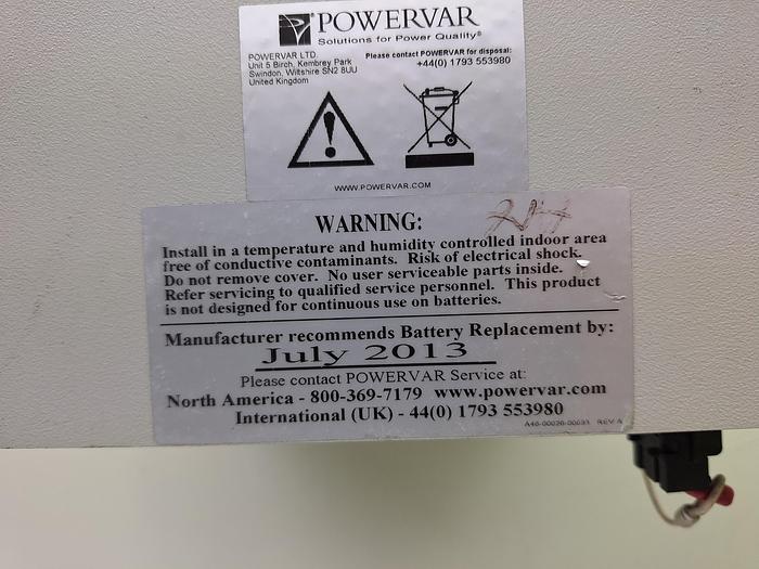 Used Powervar UPM UPS Power Supply 