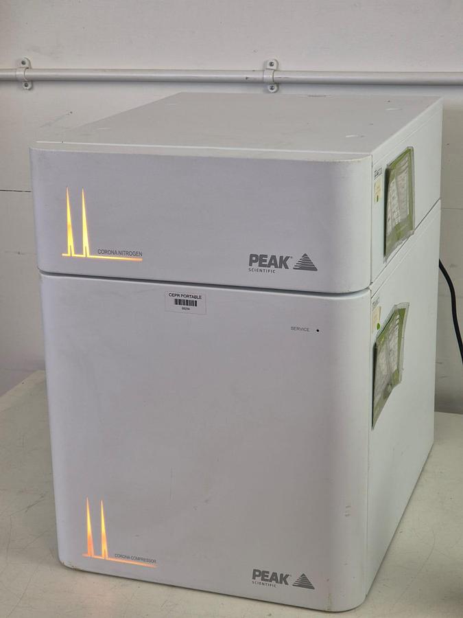 Used Peak Scientific Nitrogen Generator Corona 1010 + Corona compressor