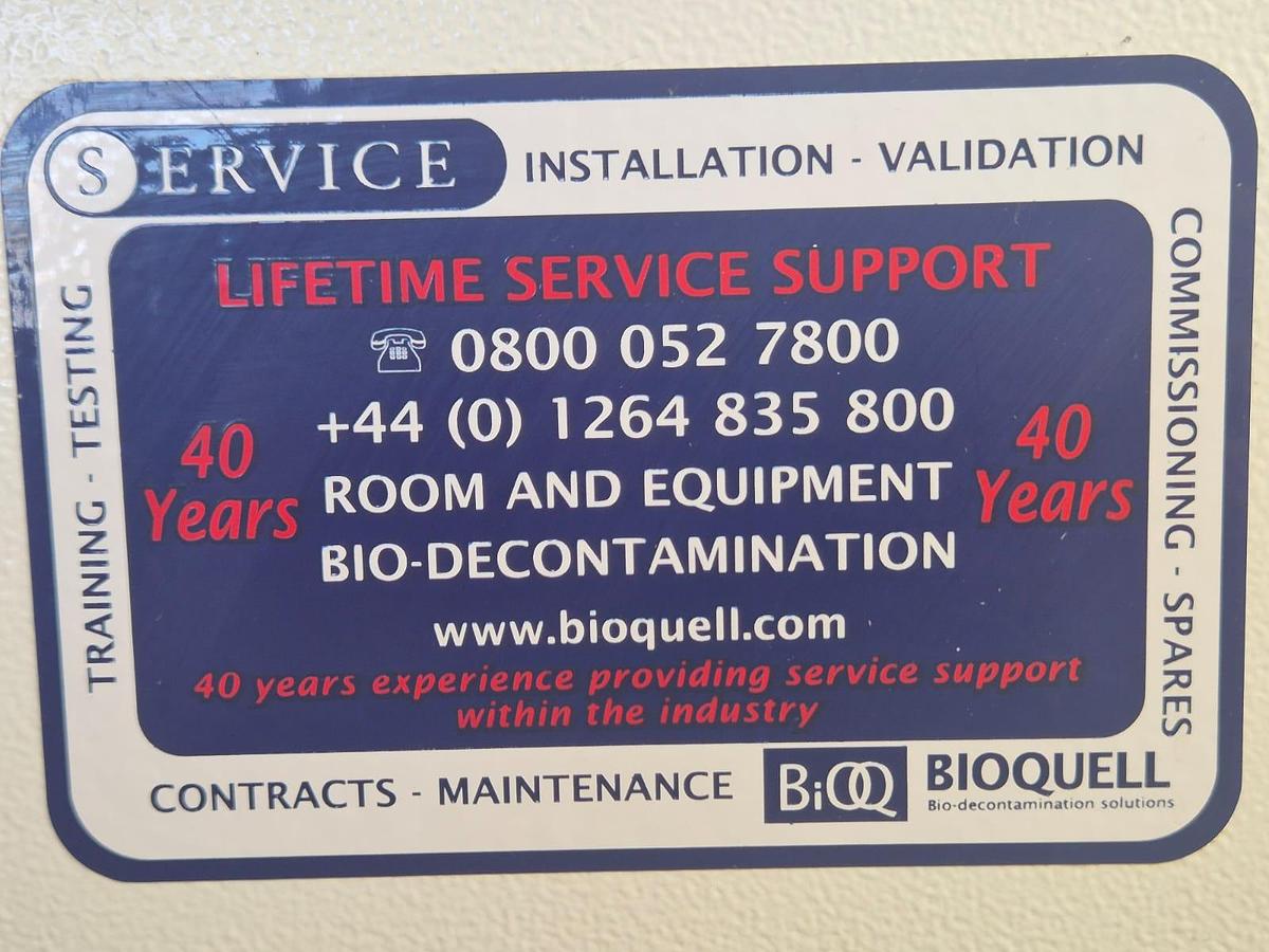 Used Bioquell Microflow Bio Safety Cabinet Class