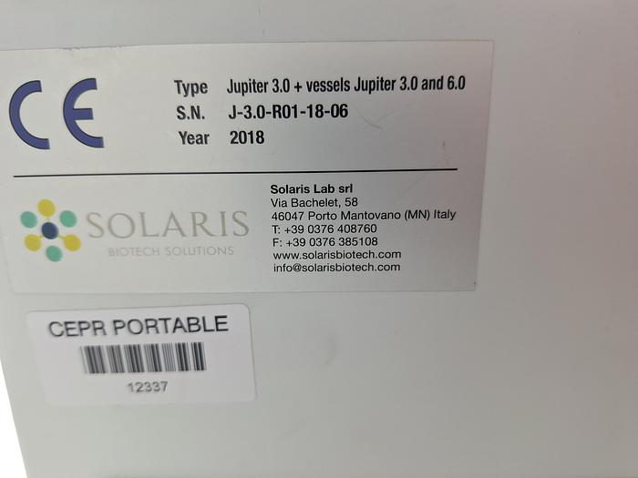Used Solaris Biotech Solution Jupiter 3.0 Fermenter