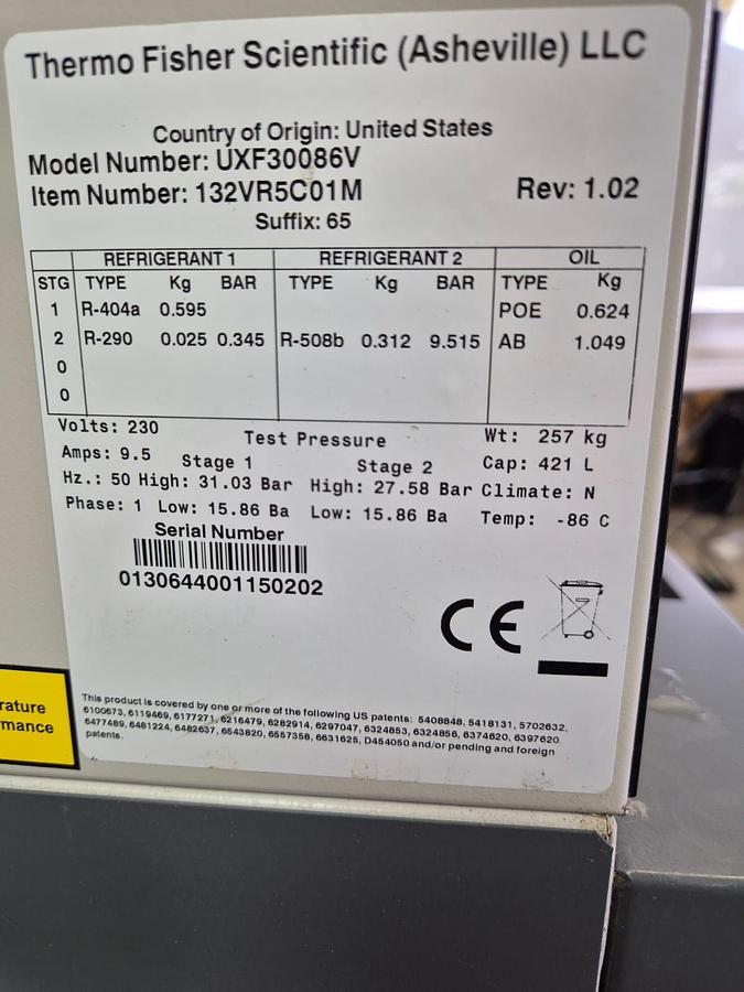 Used Revco UXF300 UXF Freezer