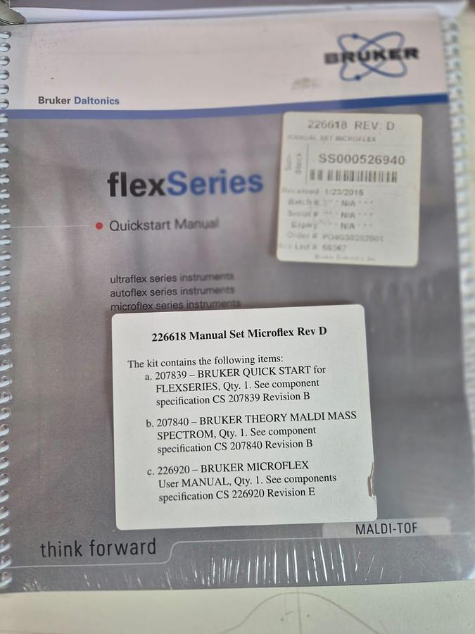 Used Bruker microflex spectrometer mass