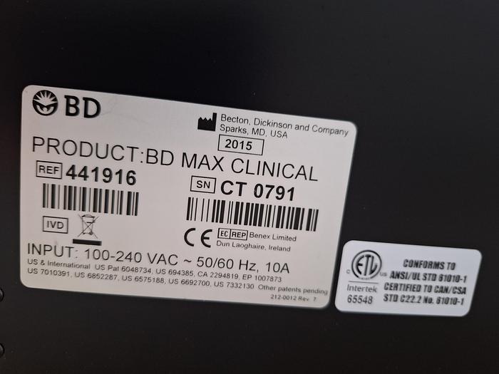 Used BD Max PCR Machine