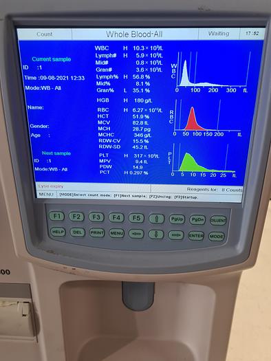 Used Mindray BC-2800 Auto Hematology Analyzer