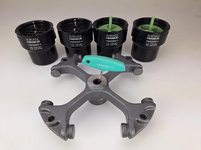 Used Sorvall Heraeus 75002000 Centrifuge Rotor with Buckets