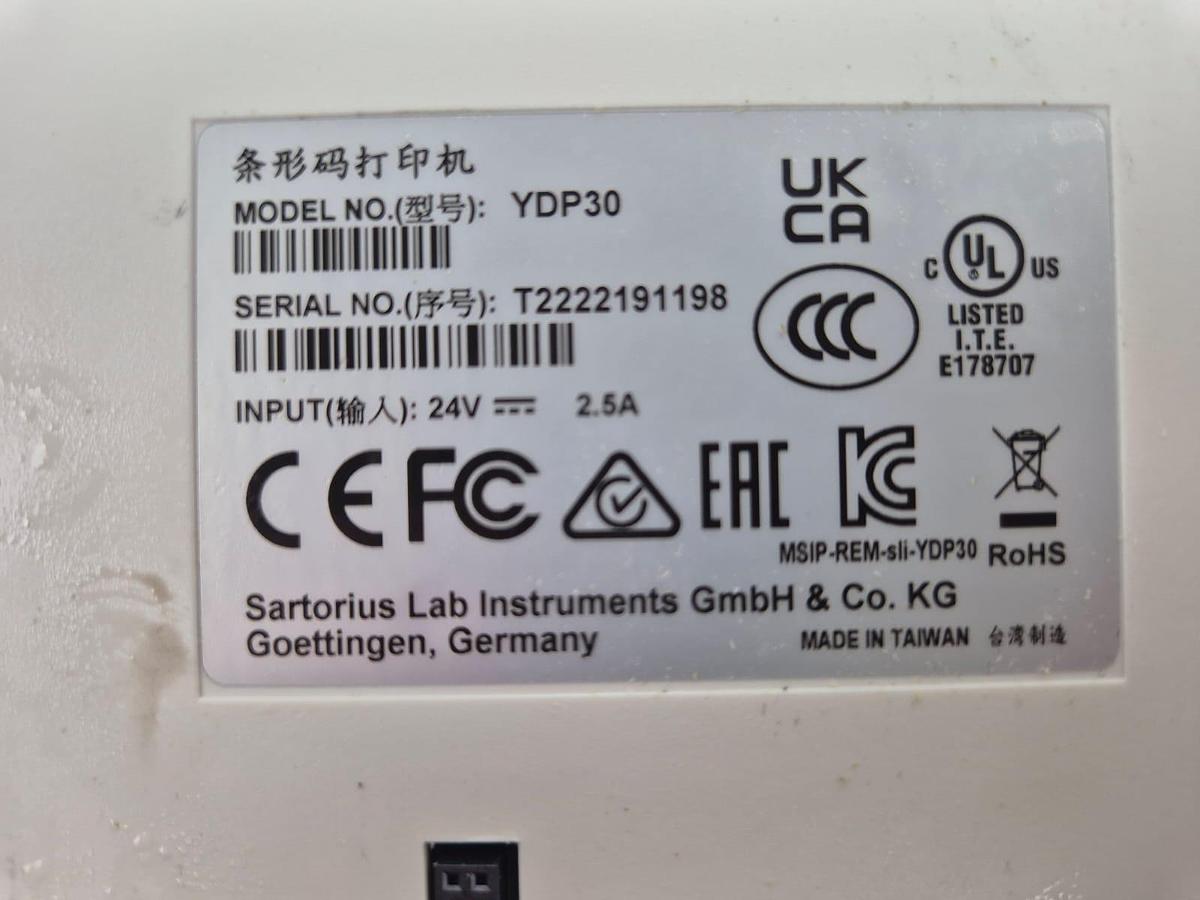 Used Sartorius Cubis MSE20201S Balance + YP30 Printer