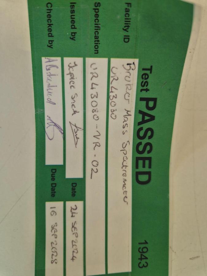 Used Bruker microflex spectrometer mass