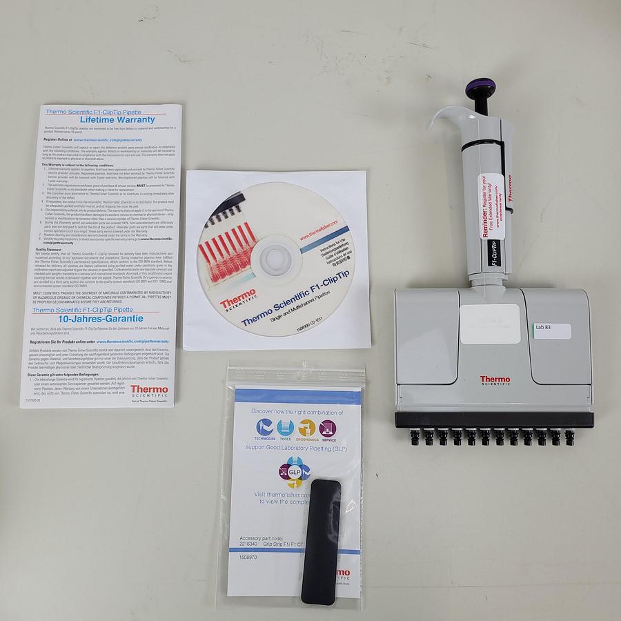 Used Thermo Scientific f1-clip Tip 12 Clipmulti pipette x 2