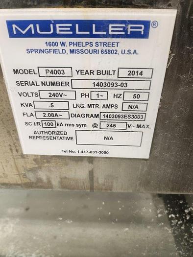 Used 2014 Mueller PyroPure P4003