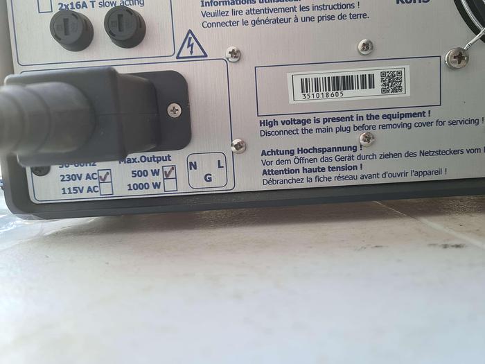 Used Hielscher flow through Sonicator UIP500hdT Transducer + Generator