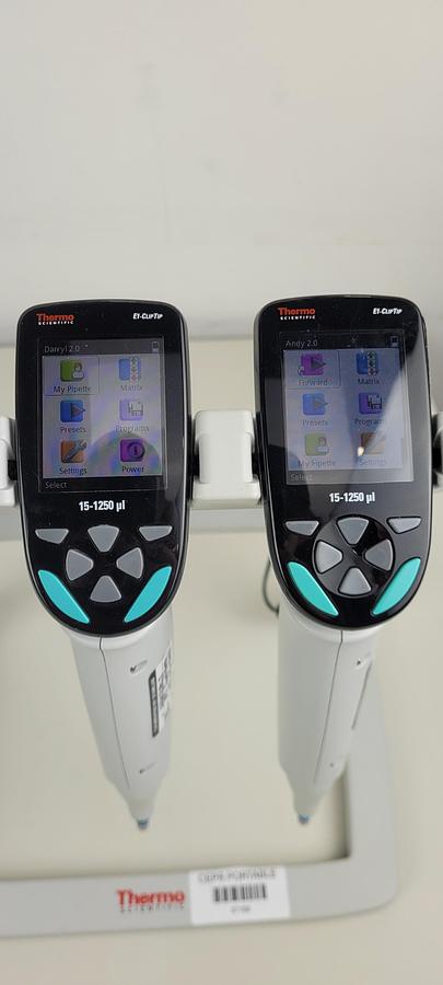 Used Thermo Scientific E1-clip tip Electrinic Pipette x 2 15-1250ul