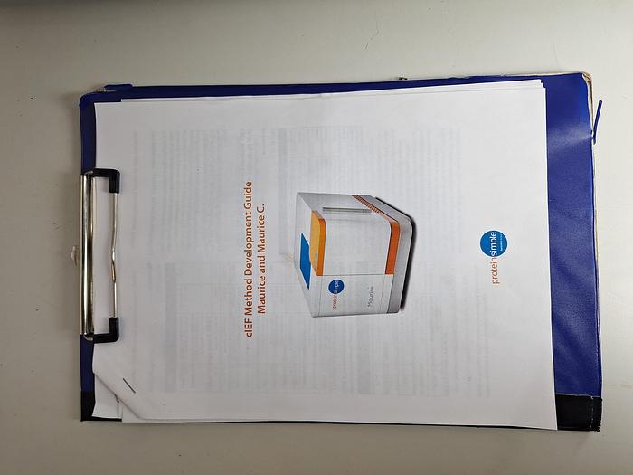 Used Protein Simple Maurice IgG Purity Data