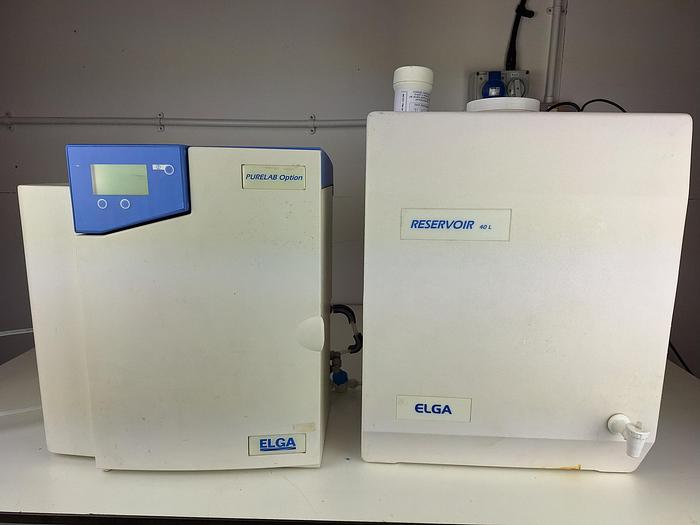 Used Elga Purelab Option Water Purification System with 40l Tank