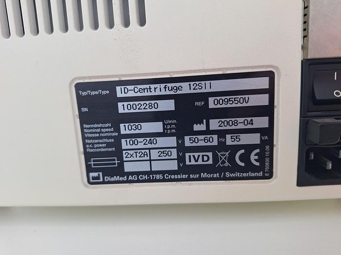 Used DiaMed 12 SII ID-Centrifuge