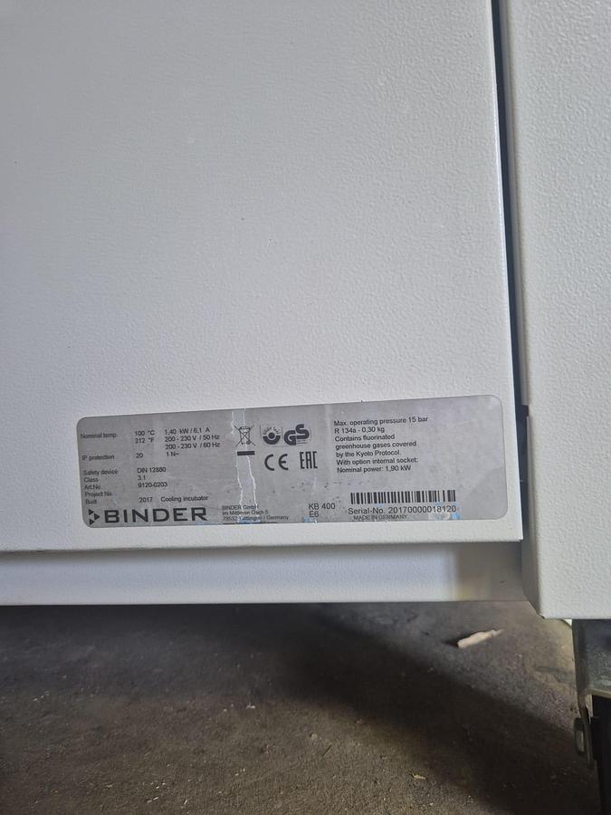 Used Binder KB 400 Cooled Incubator