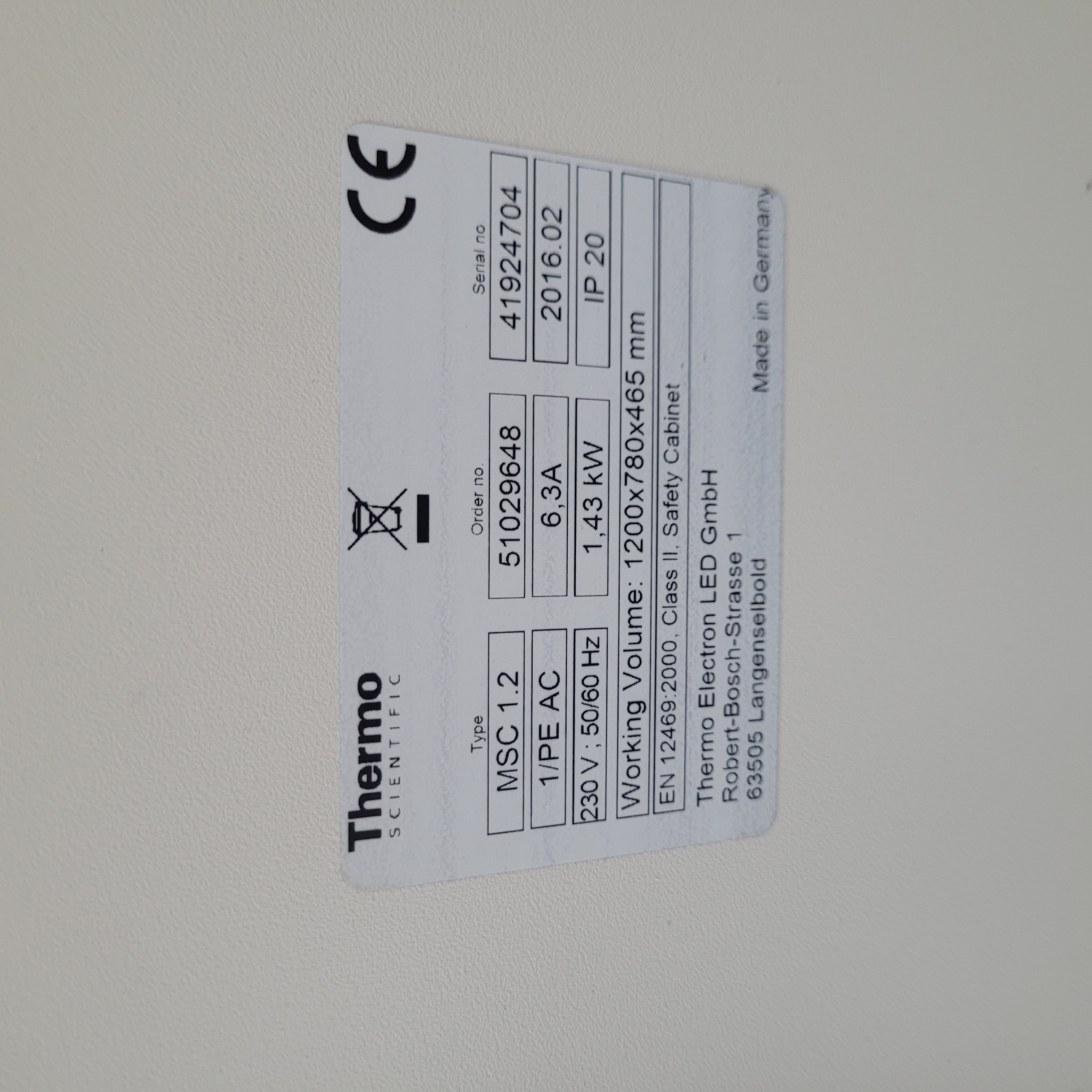 Used Thermo Scieintific MSC-Advantage