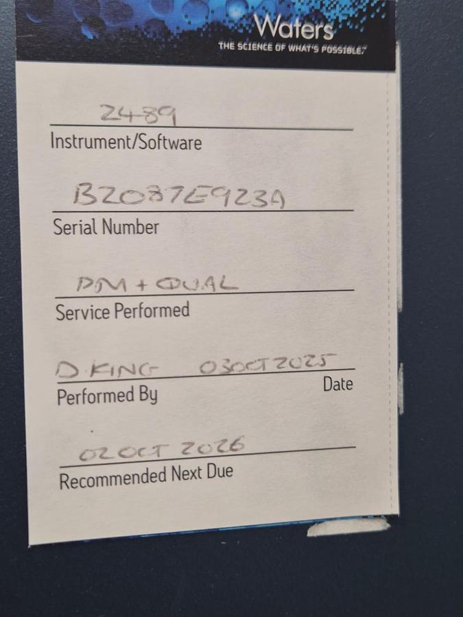 Used Waters 2489 Alliance HPLC System