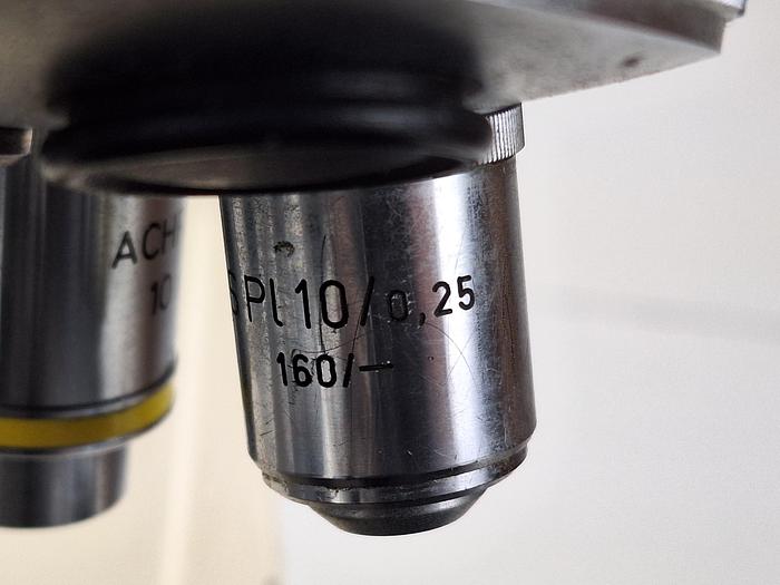 Used Zeiss Axioskop EL-Einsatz 5 Objectives Microscope