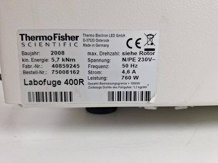 Used Thermo Fisher Scientific Labofuge 400R refrigerated Centrifuge