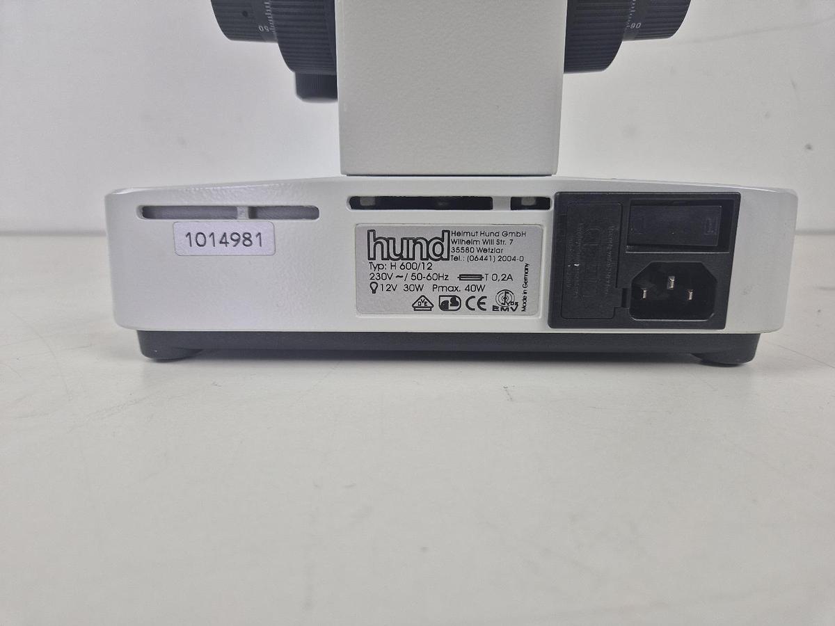 Used Hund Wetzlar H600/12 Microscope 