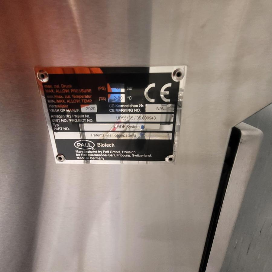 Used Pall UF/DF Tangential Flow Filtration System