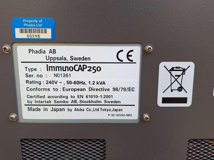 Used Phadia Immunocap 250 Immunoassay Analyzer
