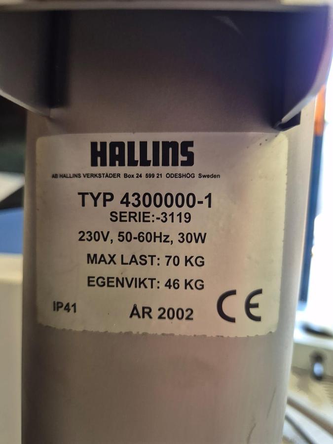 Used Hallins Sweden Reflex Lifting Trolley