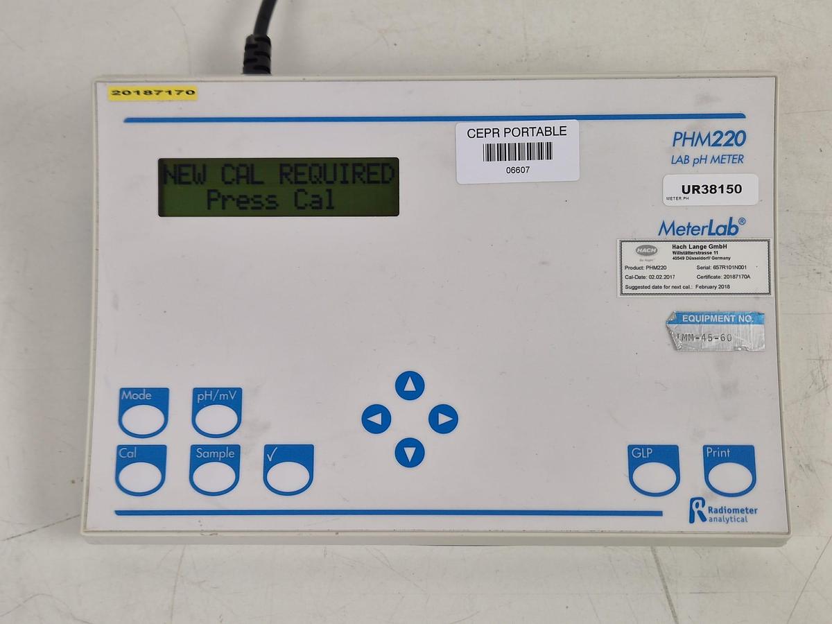 Used Radiometer Analytical MeterLab PHM220 Lab PH Meter