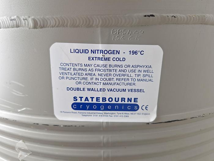 Used Statebourne Biorack 5400 Nitrogen vessel
