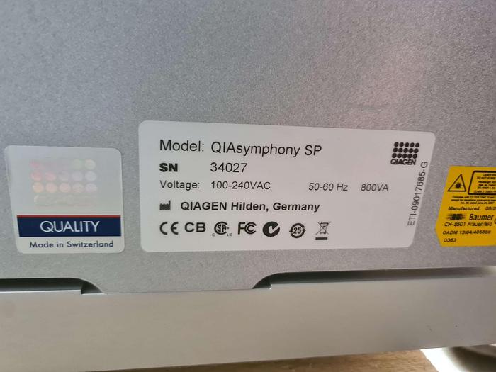 Used Qiagen QIAsymphony SP Sample Preparation Fully-Automated DNA RNA Purification