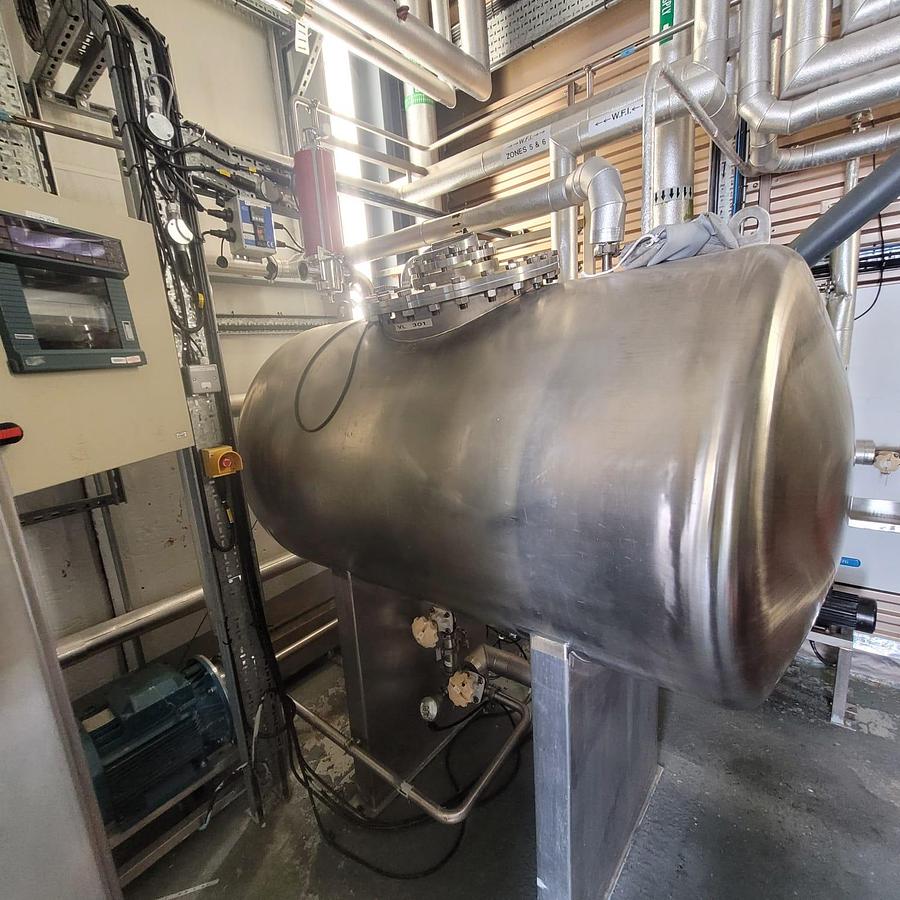 Used WFI generation and storage system