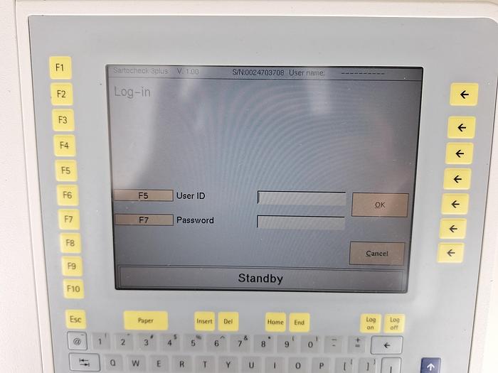 Used Sartorius Sartocheck 3 Plus Filter Integrity Tester