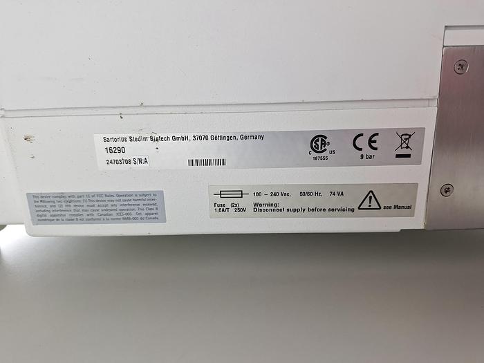 Used Sartorius Sartocheck 3 Plus Filter Integrity Tester