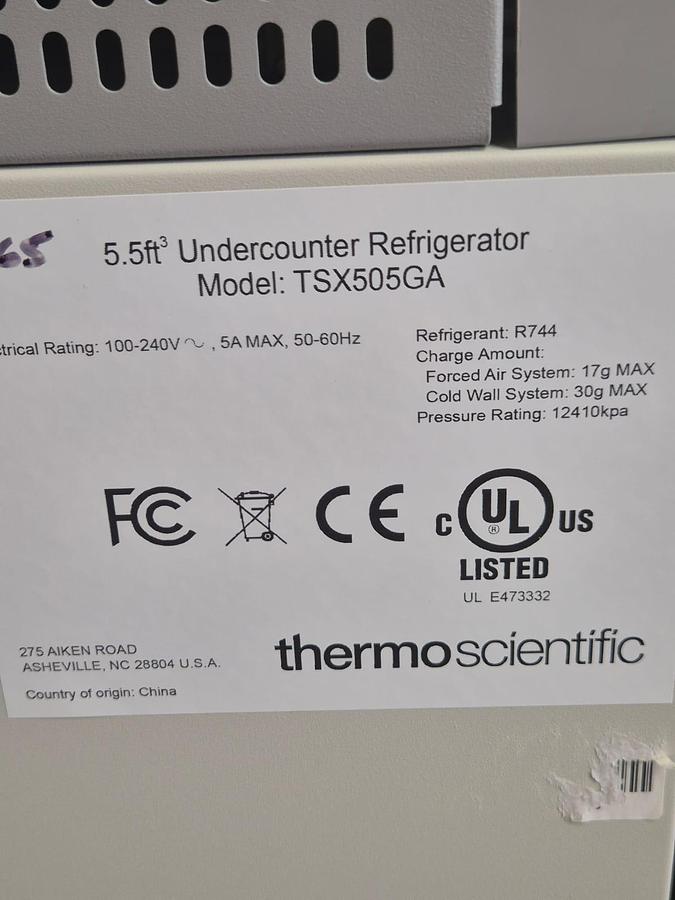 Used Thermo Scientific TSX Series Laboratory Freezer