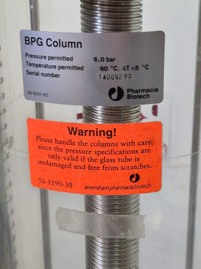 Used BPG Schott Duran Chromatology Column 140/500