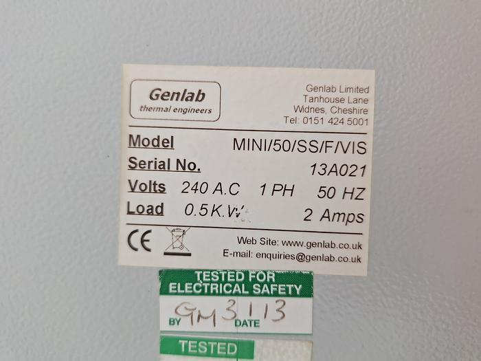 Used Genlab MINI/50/SS/F/VIS Incubator