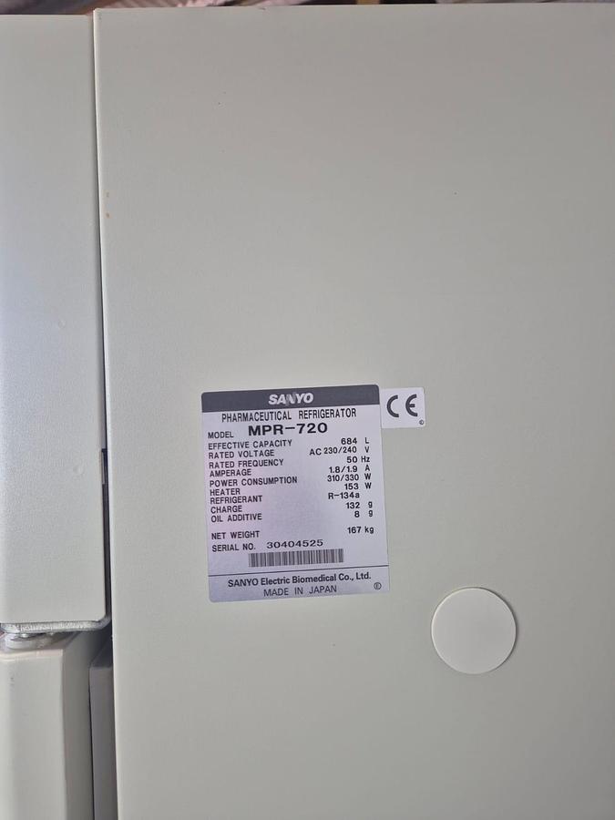 Used Sanyo MPR 720 Labcool Pharmaceutrical Refrigerator
