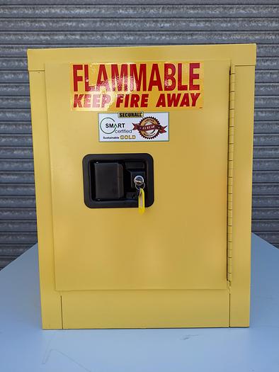 Used Securall Sustainable Gold Flammable Cabinet