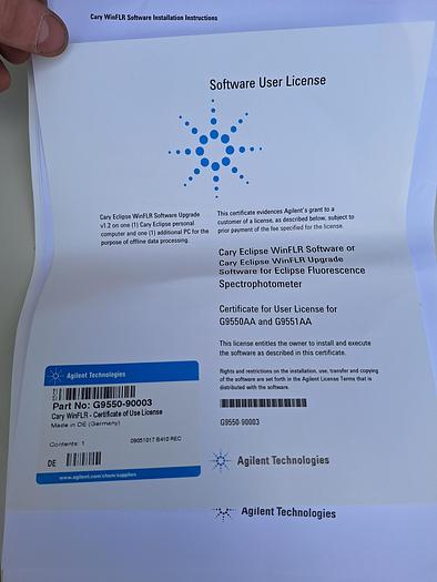 Used Agilent Cary Eclipse Fluorescence Spectrometer